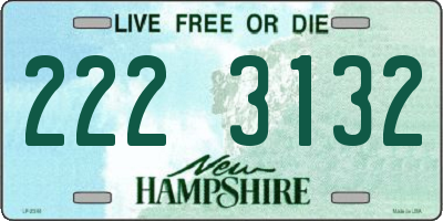 NH license plate 2223132