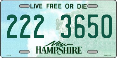 NH license plate 2223650