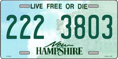 NH license plate 2223803