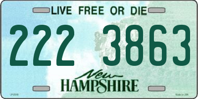 NH license plate 2223863