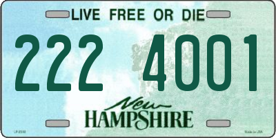 NH license plate 2224001