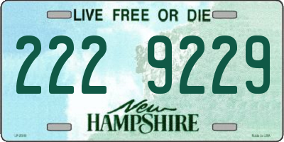 NH license plate 2229229