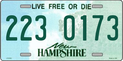 NH license plate 2230173