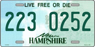 NH license plate 2230252