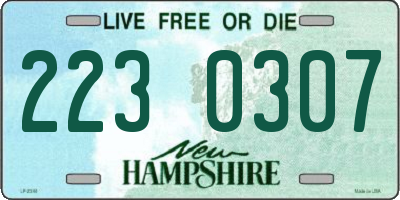 NH license plate 2230307