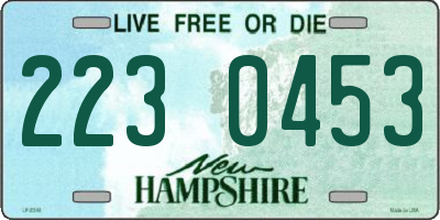 NH license plate 2230453