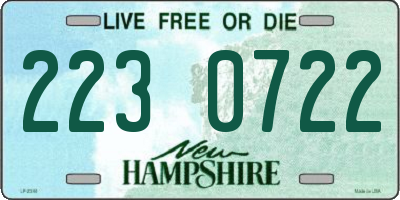 NH license plate 2230722