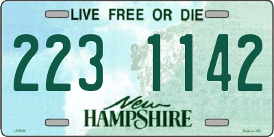 NH license plate 2231142