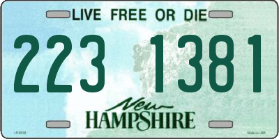NH license plate 2231381