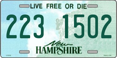 NH license plate 2231502