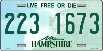 NH license plate 2231673