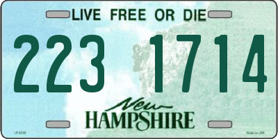 NH license plate 2231714
