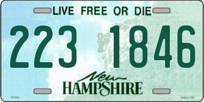 NH license plate 2231846