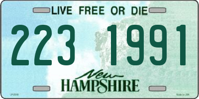 NH license plate 2231991
