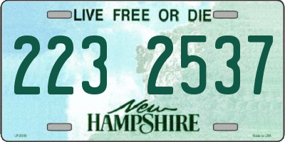 NH license plate 2232537