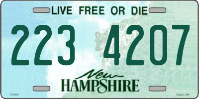 NH license plate 2234207