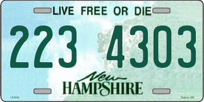 NH license plate 2234303