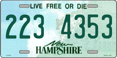 NH license plate 2234353