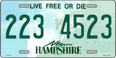 NH license plate 2234523