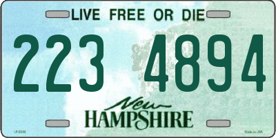 NH license plate 2234894