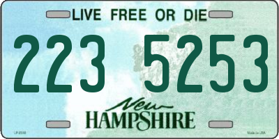 NH license plate 2235253