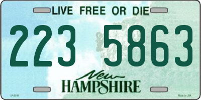 NH license plate 2235863