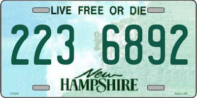 NH license plate 2236892