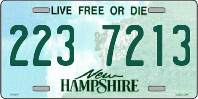 NH license plate 2237213