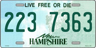 NH license plate 2237363
