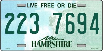 NH license plate 2237694