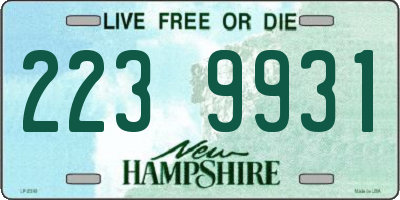 NH license plate 2239931