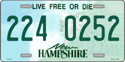 NH license plate 2240252