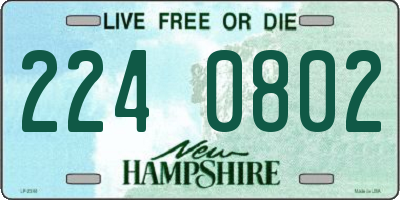 NH license plate 2240802