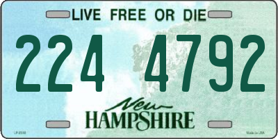 NH license plate 2244792
