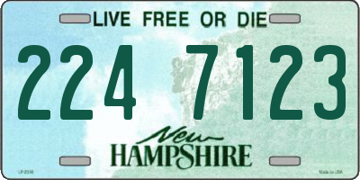 NH license plate 2247123