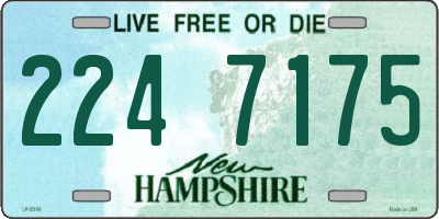 NH license plate 2247175