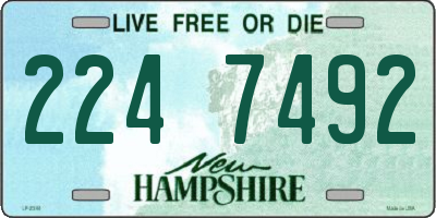 NH license plate 2247492