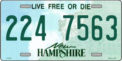 NH license plate 2247563