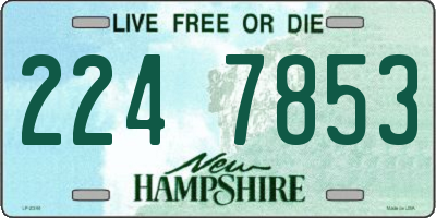 NH license plate 2247853
