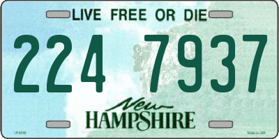 NH license plate 2247937