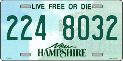 NH license plate 2248032