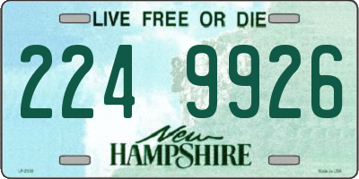 NH license plate 2249926