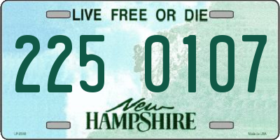 NH license plate 2250107