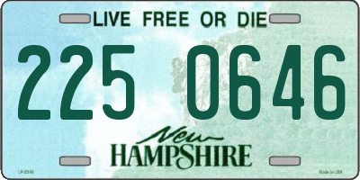 NH license plate 2250646