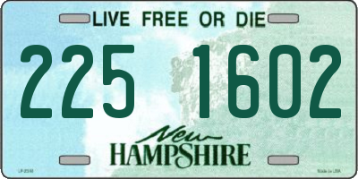 NH license plate 2251602