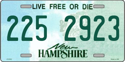 NH license plate 2252923