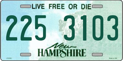 NH license plate 2253103