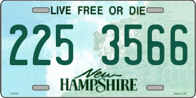 NH license plate 2253566