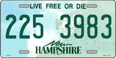 NH license plate 2253983