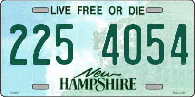 NH license plate 2254054